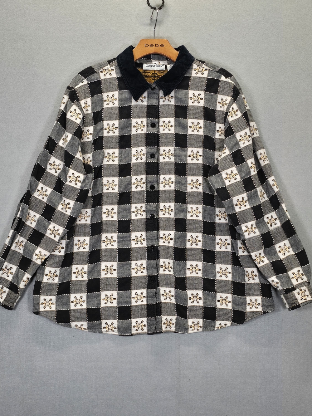 Cabin Creek Women's Plaid Long Sleeve Collared Button Down Shirt Top Size 22W